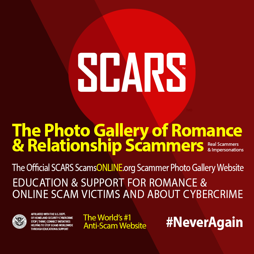 Scammer Photos – Stolen Photos Used By Scammers & Real Scammer Faces Logo